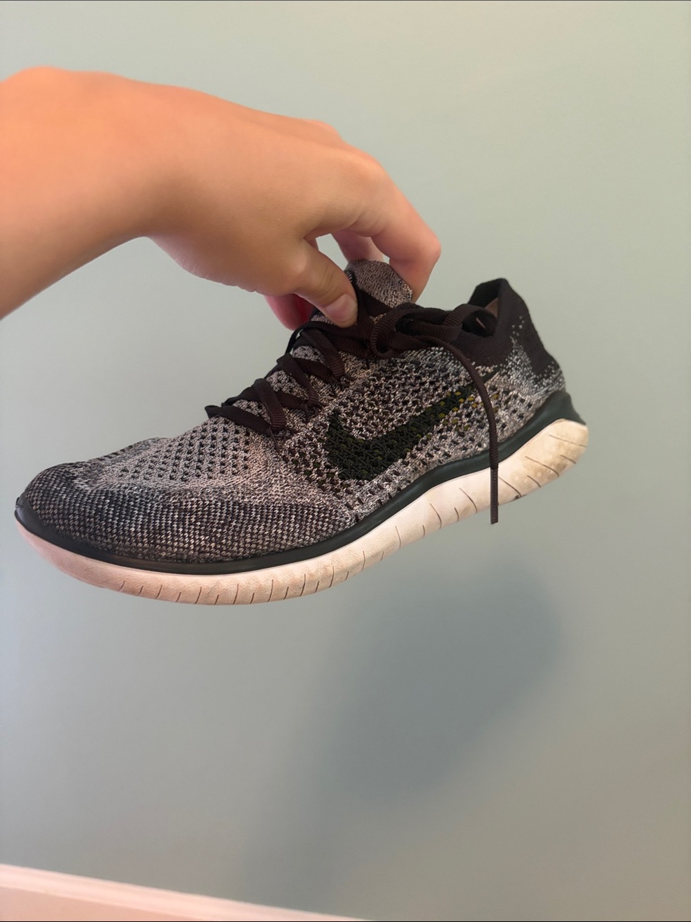 Nike Flyknit Training Sneakers in Black, Gray and White - Picture 3 of 4